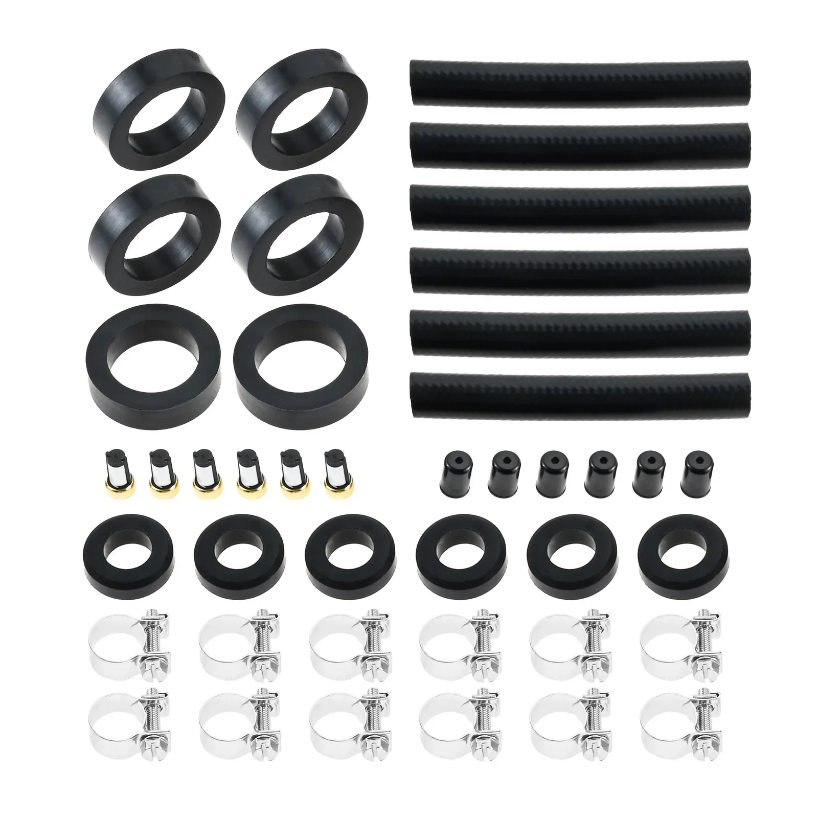 6 Sets 0280150116 Rubber Fuel Injectors Seals Repair Kit for