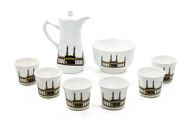 IQRAH Kaaba Patterned Porcelain Zemzem Set