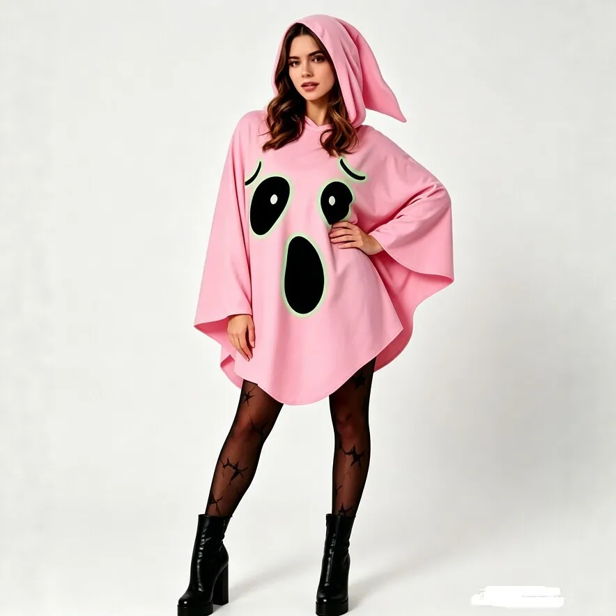 Halloween Funny Hooded Cape Female Adult Cosplay Ghost Costume Cross-border Party Funny Dress Up Clothes
