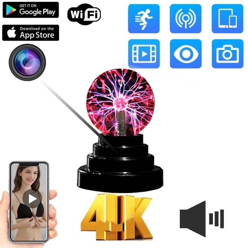 Mini Camera Lamp Touch Atmosphere Night Light Novelty Lamp Kids monitor Gift Full HD1080P Wireless Wifi View Camcorder HomeVideo