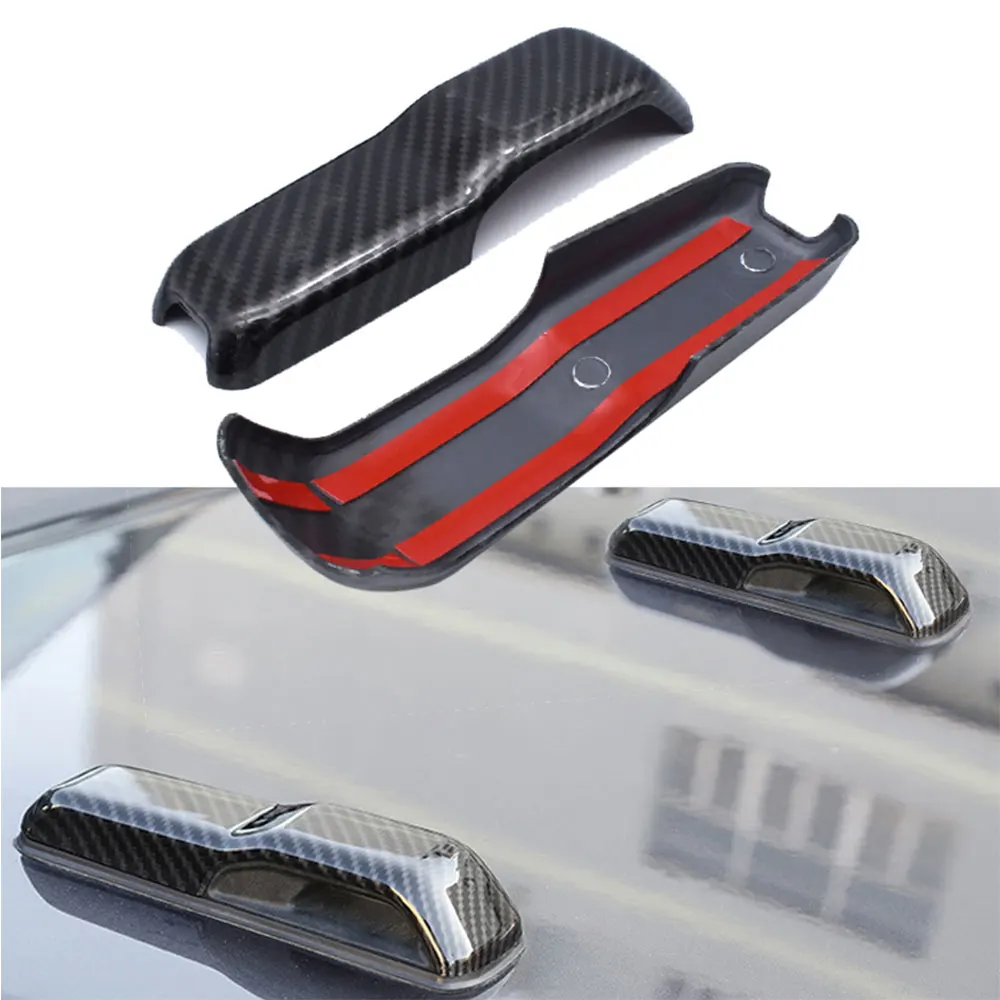 

2pcs For Jeep Wrangler JL 18+ Gladiator JT 20+ Car Engine Hood Hinge Cover Sticker Cap Trim Decal Protector Accessories