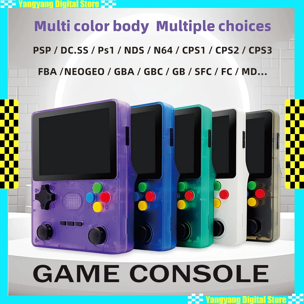 Sistema Linux retrò open source R39S Schermo IPS da 4 pollici Console per videogiochi portatile Lettore tascabile Giochi Regali per ragazzi Personalizzati