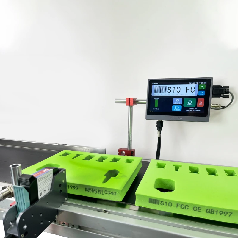 

S10 Automatic Online Inkjet Coding Machine 220V Paging Conveyor Printer 600DPI for Production Date Batch Number Label Printer