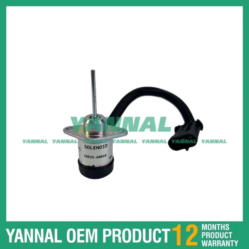 

For Kubota V2403 Solenoid Valve 1503ES-12A5UC4S 6684826 1G925-60011 12V
