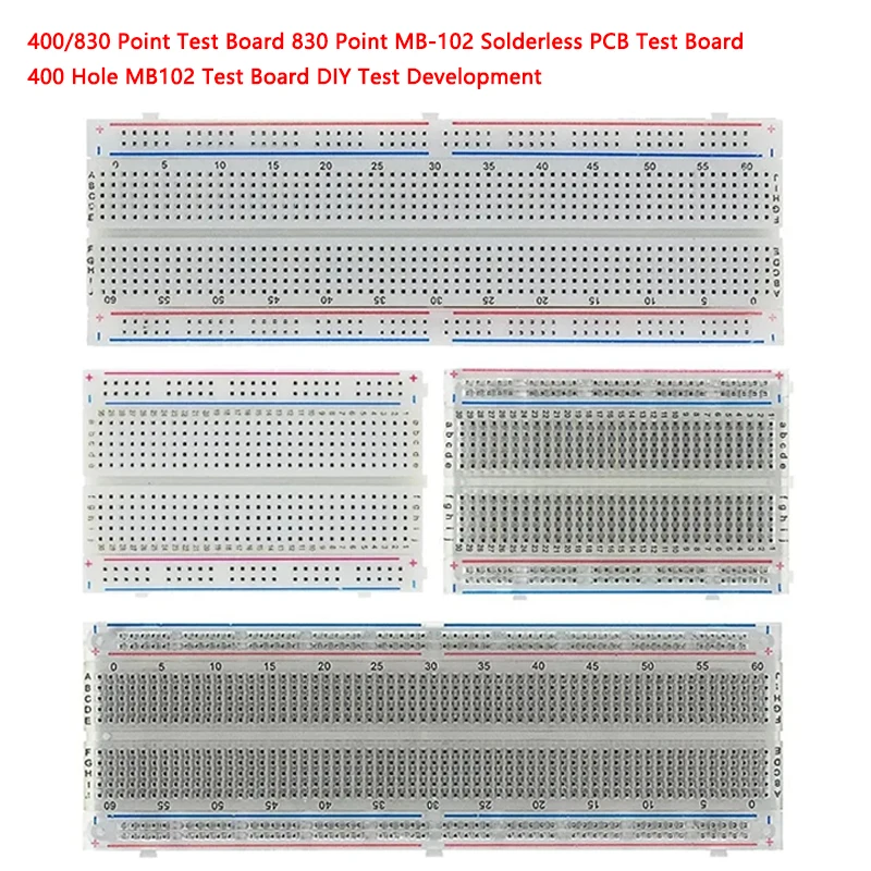 400/830 Point Test Board 830 Point MB-102 Solderless PCB Test Board 400 Hole MB102 Test Board DIY Test Development
