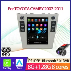 Car GPS Navigation Android Tesla Style For TOYOTA CAMRY 2007-2011 Auto Radio Stereo Multimedia Player With BT WiFi Mirror Link