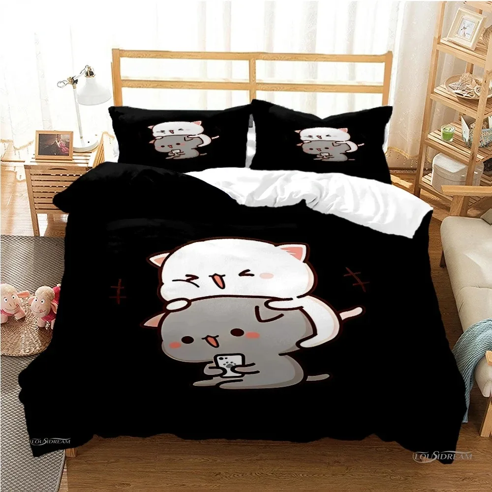 

Cute Bubu Dudu Cartoon Bear Panda Duvet Cover kawaii Bedding sets Soft Quilt Cover and Pillowcases Single Double Queen King Boys