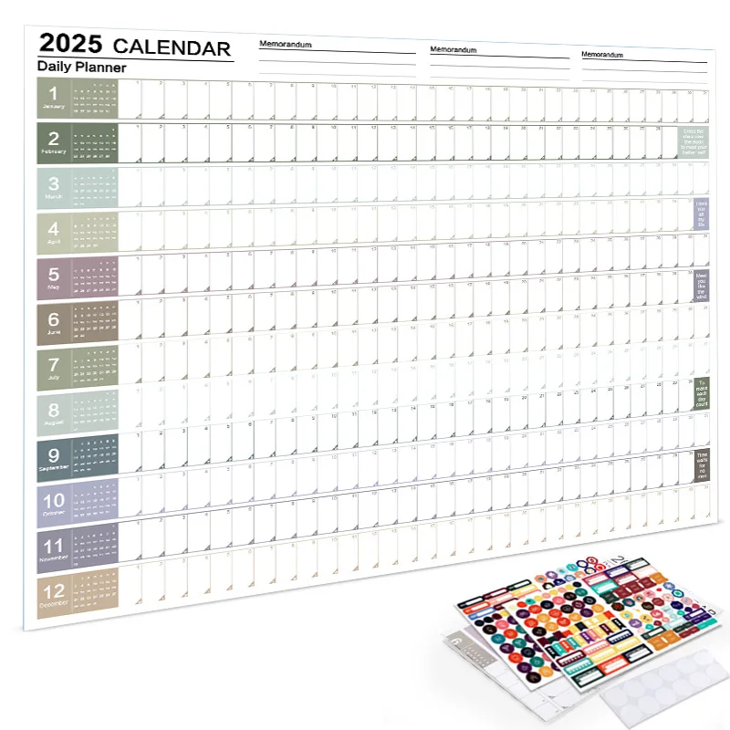 

2025 Wall Calendar Planner Kawaii Hanging Calendar Yearly Monthly Weekly Daily Planner To Do List Agenda Schedule Organizer