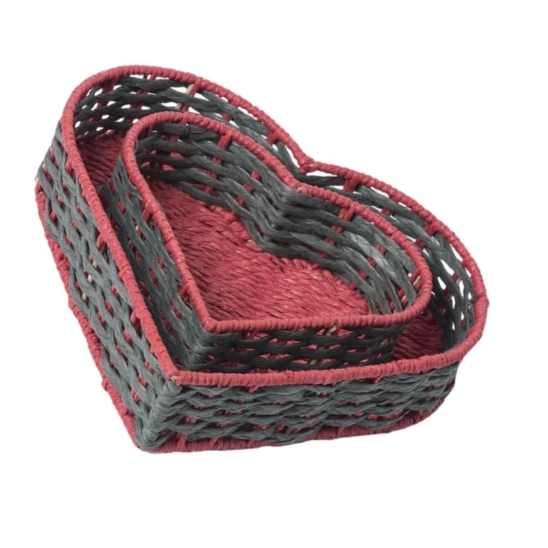 Faux Wicker Basket for Bread Snacks and Home Decoration Desktop Fruit