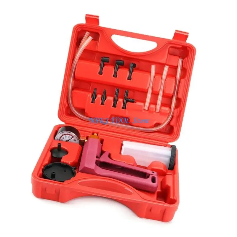 

L8RC Handheld Vacuum Tester Set Vacuum Gauge and Brake Bleeder for Automotive