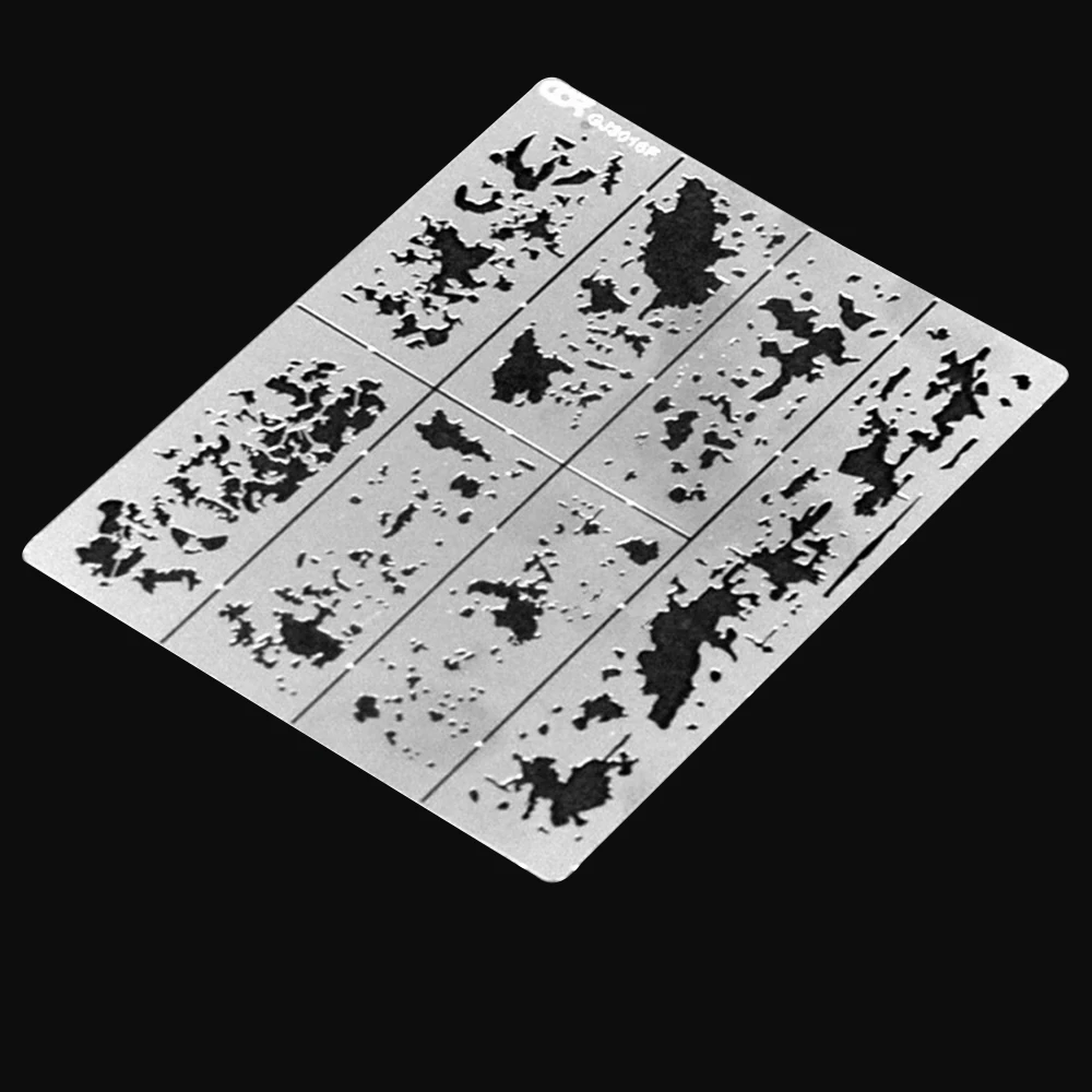 泥飛散風化エアブラシステンシルツール 1/32 1/35 1/48 1/72 モデルモデル DIY 装飾風化用