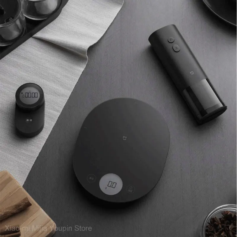 Juego de Utensilios de Cocina 3 en 1 Mijia, Báscula de Cocina Electrónica de 3 kg, Temporizador Inteligente, Abridor de Vino Eléctrico, Kit de Pesaje Portátil para el Hogar