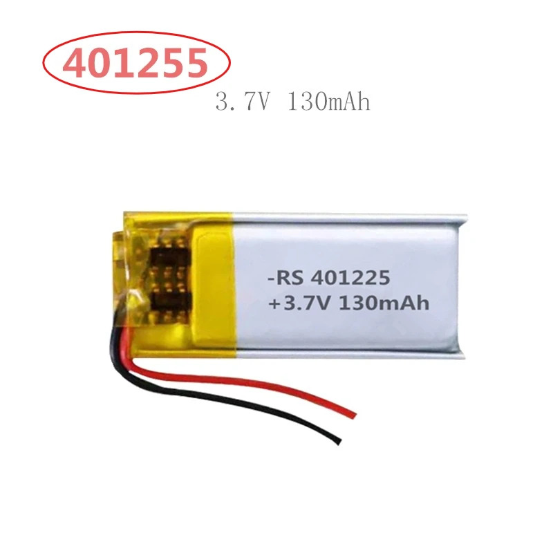 401223/401225 3.7V 130mAh Li-Polymer Battery for Xiaomi Mi Band/Bluetooth Earphones/Selfie Stick/Recording Pen/Beauty Instrument