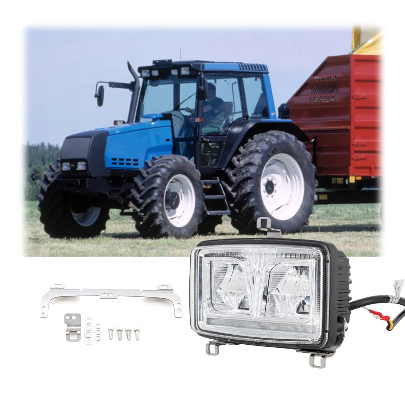 

ECE Valtra Tractor Headlamp 34W 12/24V Rectangular Agriculture 3 X 5'' LED Headlight