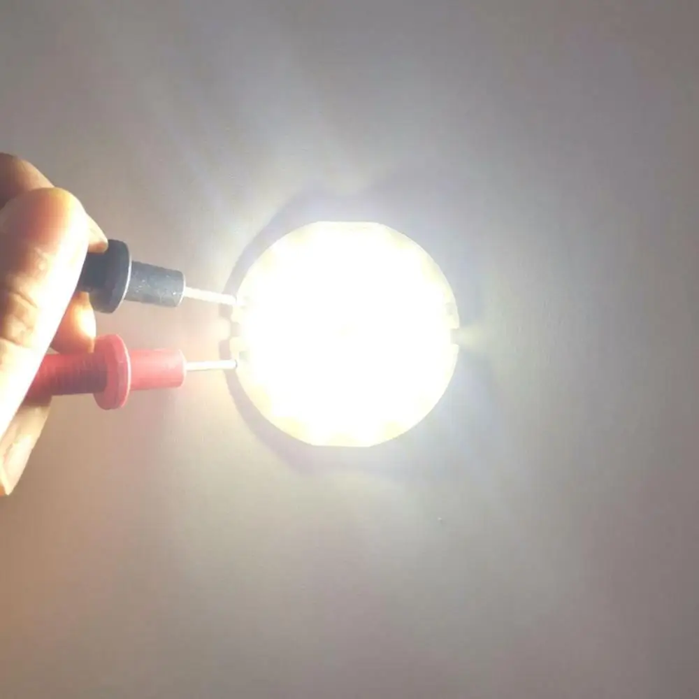DC 3V 4V Round COB LED Bulb 3.7V Lamp for DIY Work Lights House Decor Lighting 50mm Diameter Circular COB Chip Cold White LED