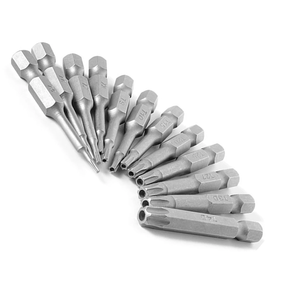 

12pcs Hollow Bit Handle Head Electric Screwdriver Magnetic S2 Head Screwdriver Bit Steel Tool Set