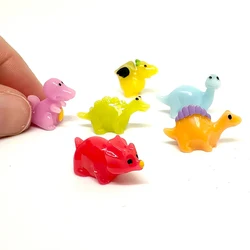 6/12Pcs Mini Resin Dinosaurs Miniatures, Cute Dino Animals Figurines for Fairy Garden Micro Landscape Home DIY Craft Decoration