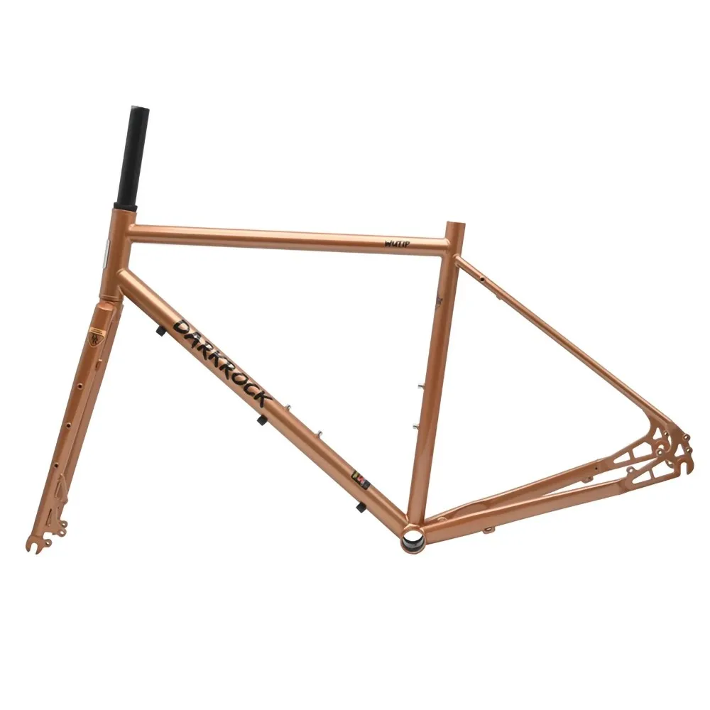 700C Darkrock WUTIP Road Gravel Frameset Steel Fork Disc Brake CRMO Steel Bicycle Frameset Bicycle Accessories