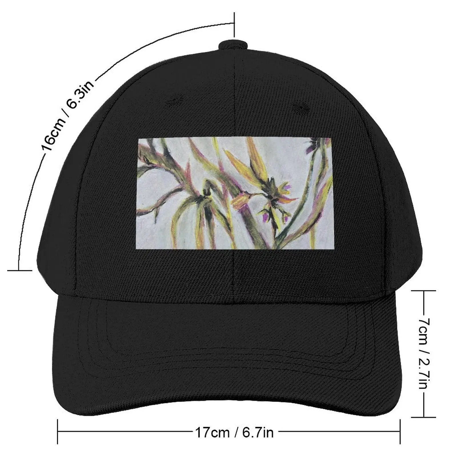 Oil Pastel Flowers Baseball Cap Big Size Hat Trucker Hat Hat Man For The Sun Caps For Women Men's