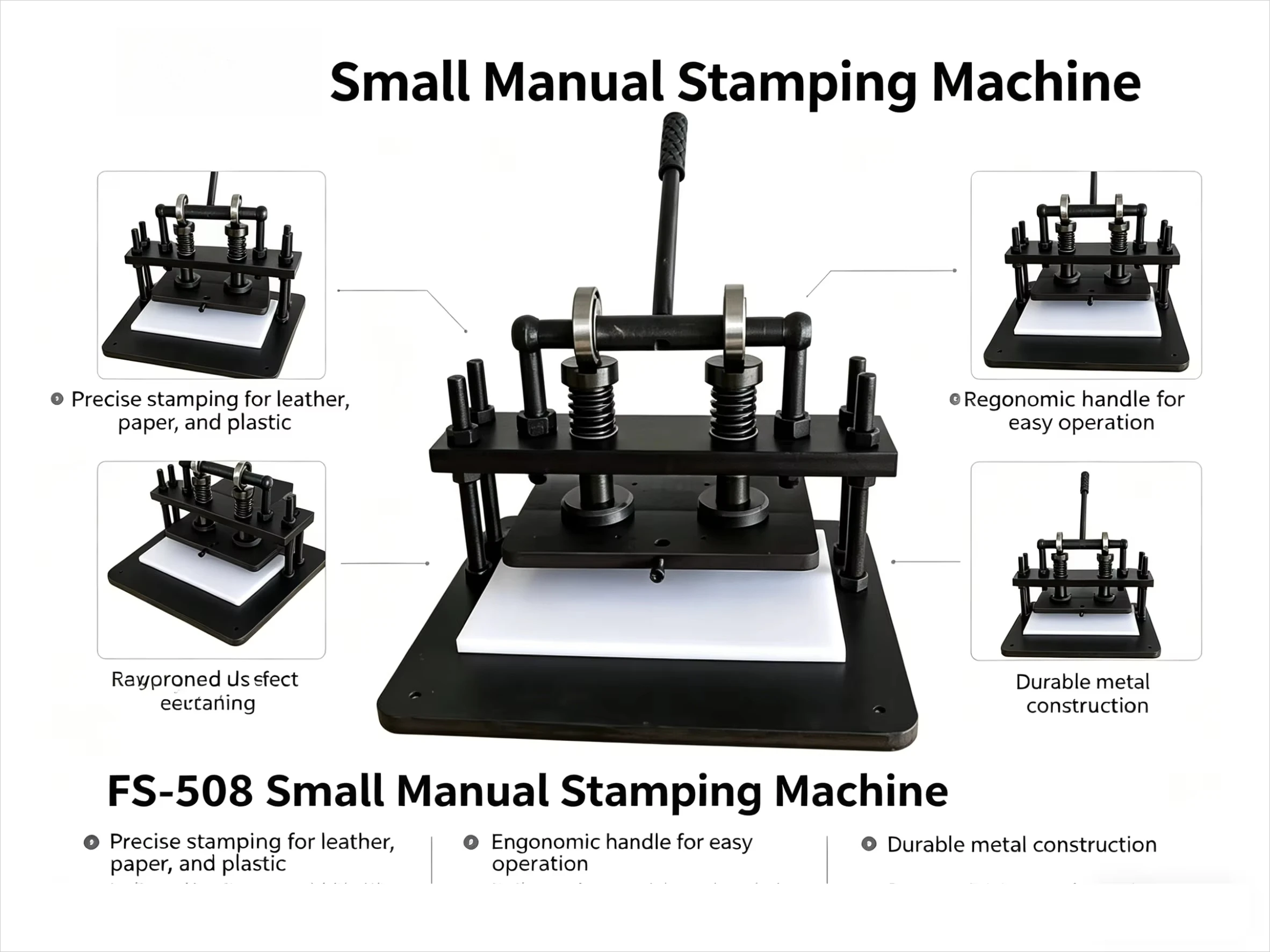 Máquina de corte manual de cue - Leatherwork Hand Press reseña y precio