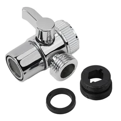 Water Tap Connector Sink Splitter Faucet Adapter Faucet Diverter Home Improvement 1pc Chrome M22 X M24 Plastic