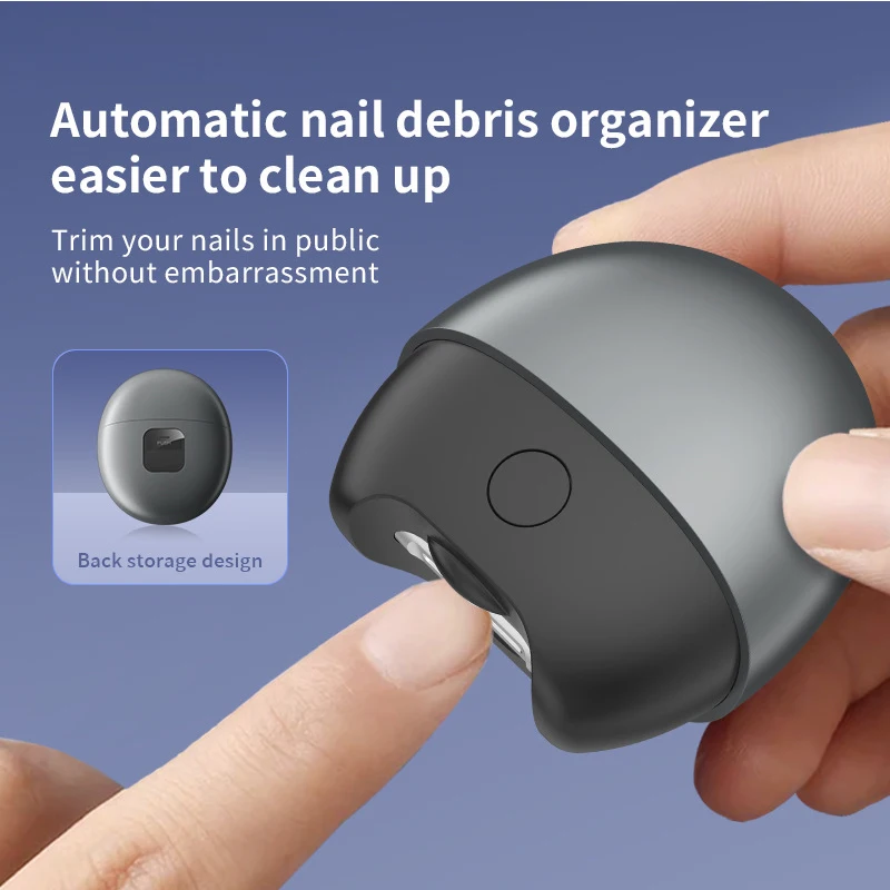 2-in-1 Electric Nail Clipper, Automatic Nail Trimmer & Grinder, Portable Rechargeable Tool with Safe Design