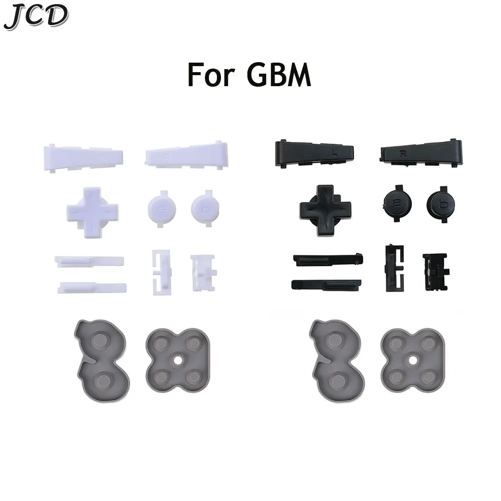 JCD Full set L R A B D-Pad Keypad buttons for GameBoy Micro Silicone Conductive Rubber Pad Button For GBM Keys Replacement