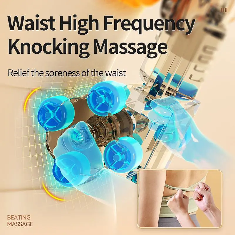 New Kneading Relax Shiatsu Infrared Roller Heating Full Back Body Vibration Massage Chair Cushion for Home Car Use