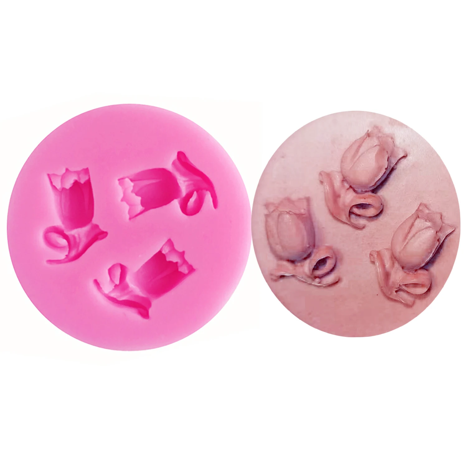 1Pcs Mini Flower Rose Chrysanthemum Chocolate Candy Silicone Mold for Fondant DIY Cake Decorating Supplies