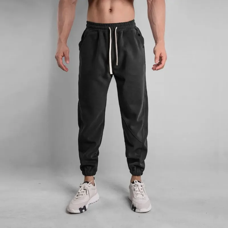 

Plain Men's Sweatpants Straight Cotton Male Sports Pants Trousers Wide Baggy Stylish Casual Harajuku Sport Retro Welcome Deal