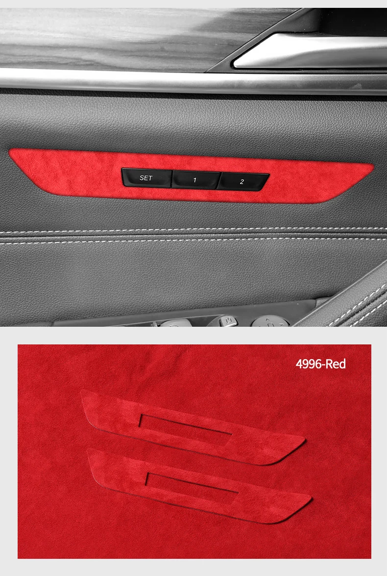 Hergestellt aus Alcantara für BMW 5er G30 G38 6GT, seitliches funktionelles Panel der Autositzverkleidung, Aufkleber für den Innenbereich, individuelles Tuning-Zubehör – Detail 8