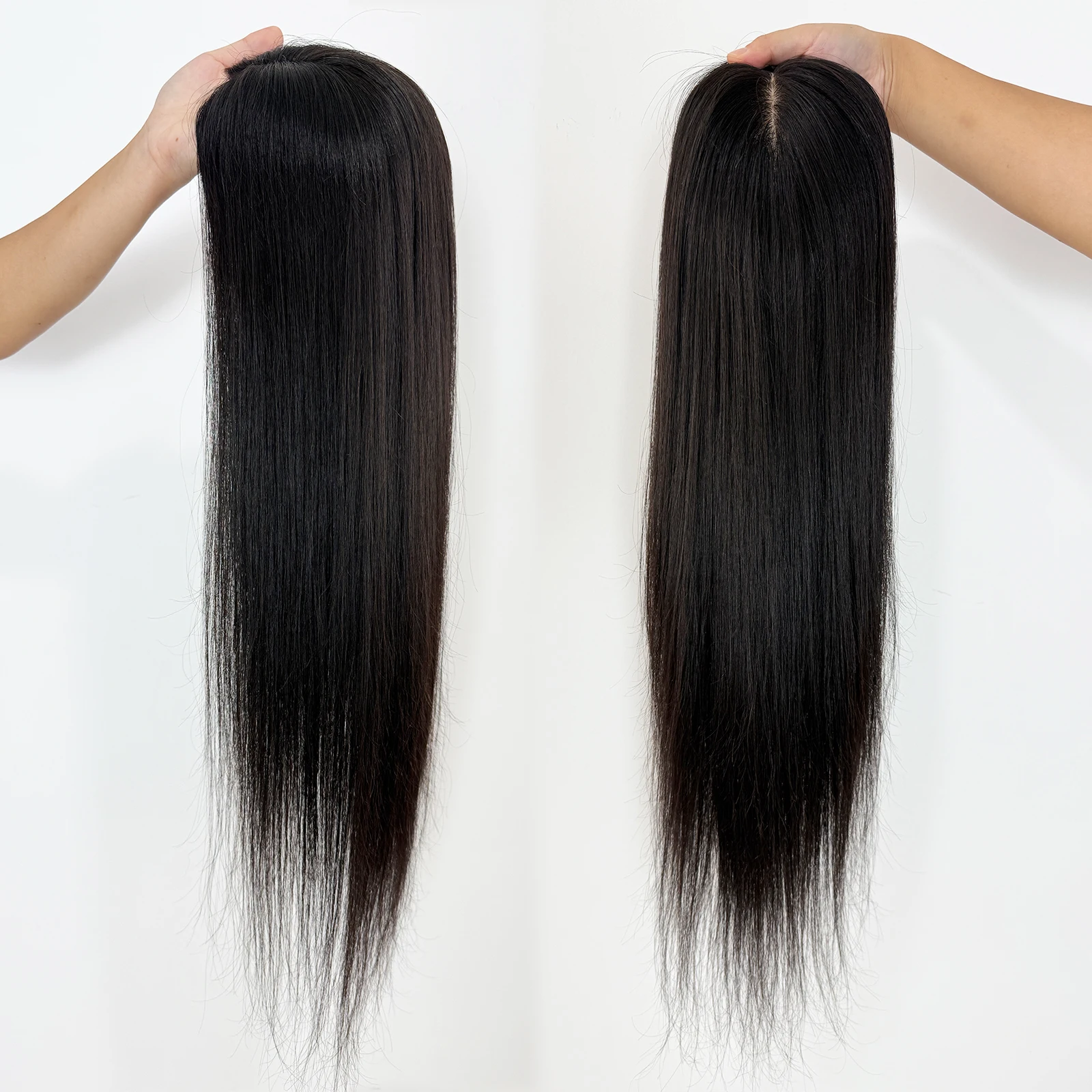 قاعدة الحرير توبر للنساء 16x18 سنتيمتر الشعر التمديد كامل اليد تعادل مع 26 "شعر ريمي توبر ارتداء اليومي خفيفة الوزن