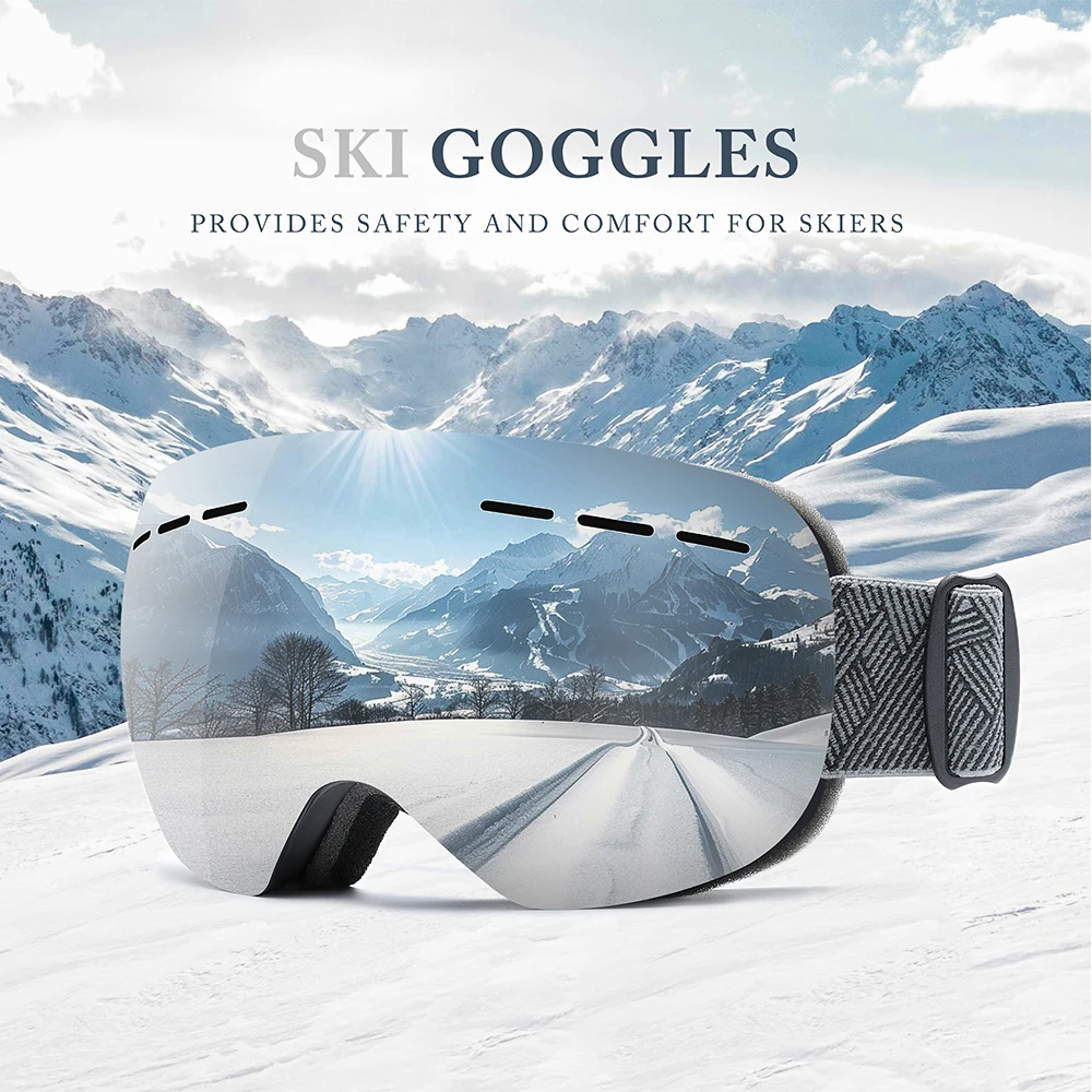 

KINGSEVEN спортивные очки на открытом воздухе UV400, защитная лыжная маска, мужские и женские противотуманные очки в большой оправе, зимние очки для сноуборда, лыжного спорта