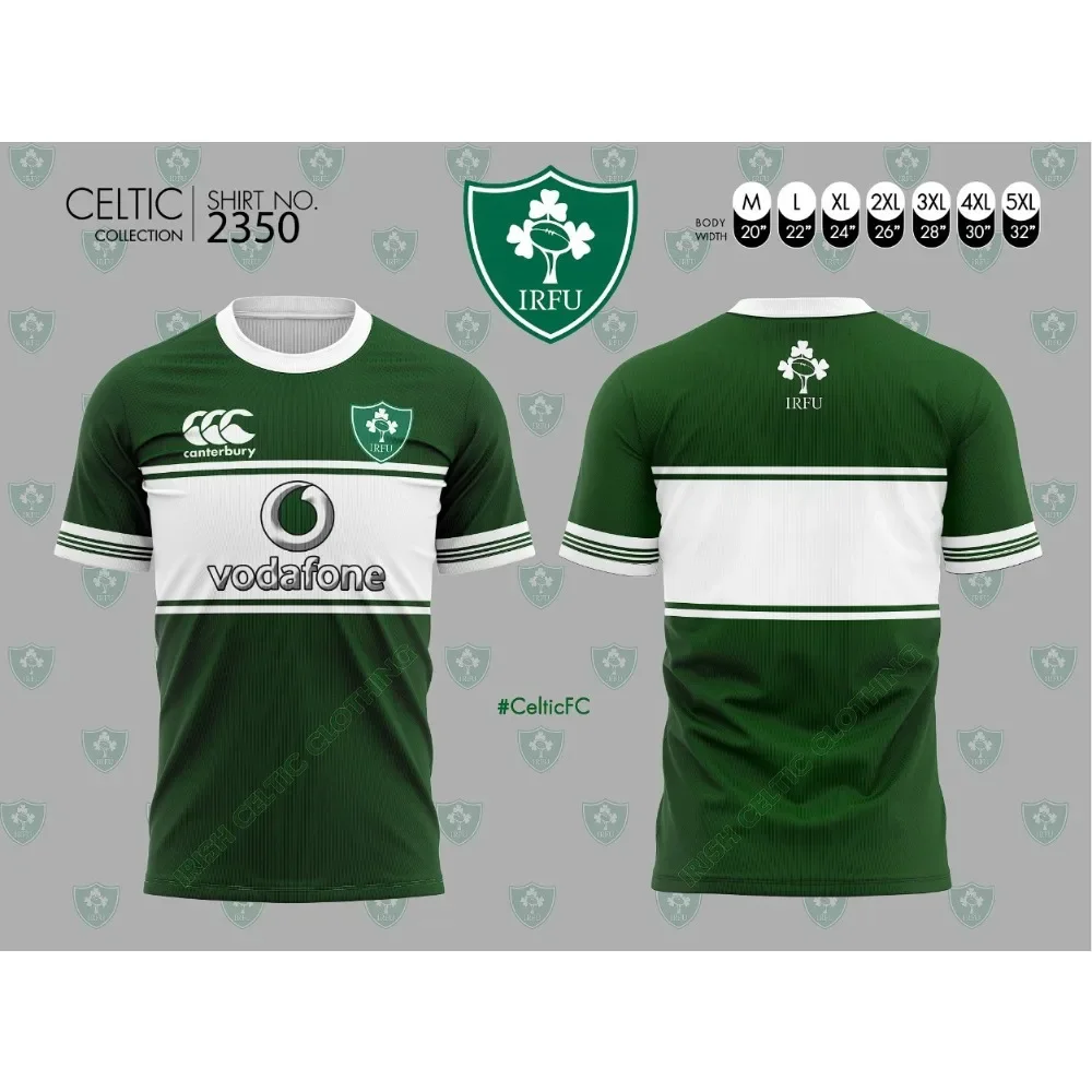 Sports Jerseys Ireland T-Shirt Men 3D Print Quick-Drying Fitness Boy Men Women Round Neck Tees Top Fashion Clothing Short Sleeve