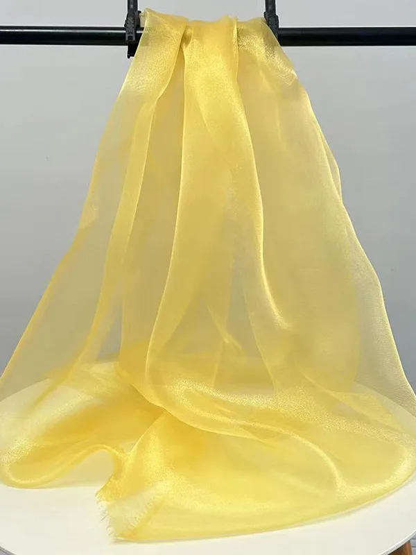 Hilo de cristal brillante perla brillante, precio de un metro, tela de organza, hilo duro, hilo de estilo de alta gama, tela para ropa de boda