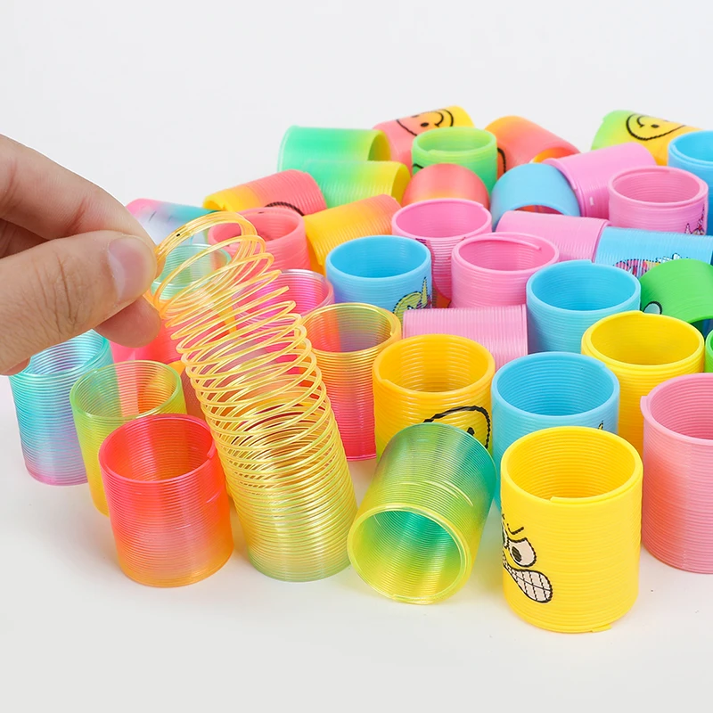 ของเล่นเสริมพัฒนาการ ยูนิคอร์นยิ้ม ลายสปริงไล่สี 12 ชิ้น สีสุ่ม ของขวัญวันเกิด ของเล่นปาร์ตี้