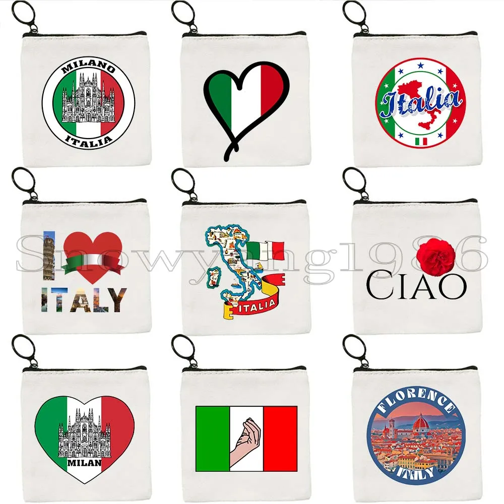 

Итальянский флаг Карта Genoa Florence Pisa Tower Милан Сицилия Италия Рим Италия Холст Ключ Портмоне Чехол Губная помада Сумка Кошелек