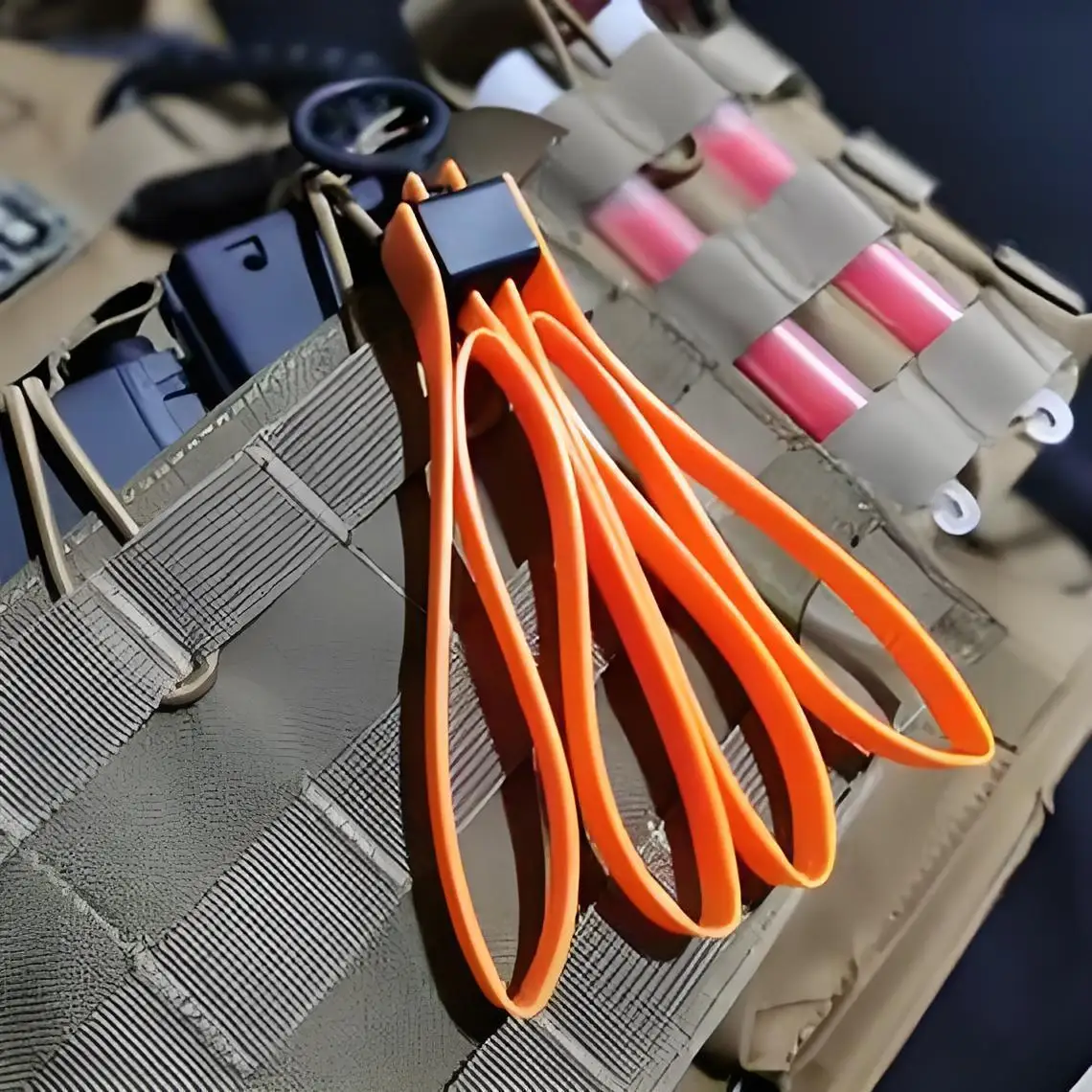 1 unidad de eslinga táctica de plástico tipo esposas, correa decorativa deportiva CS, equipo deportivo TMC, eslinga desechable amarilla, equipo militar