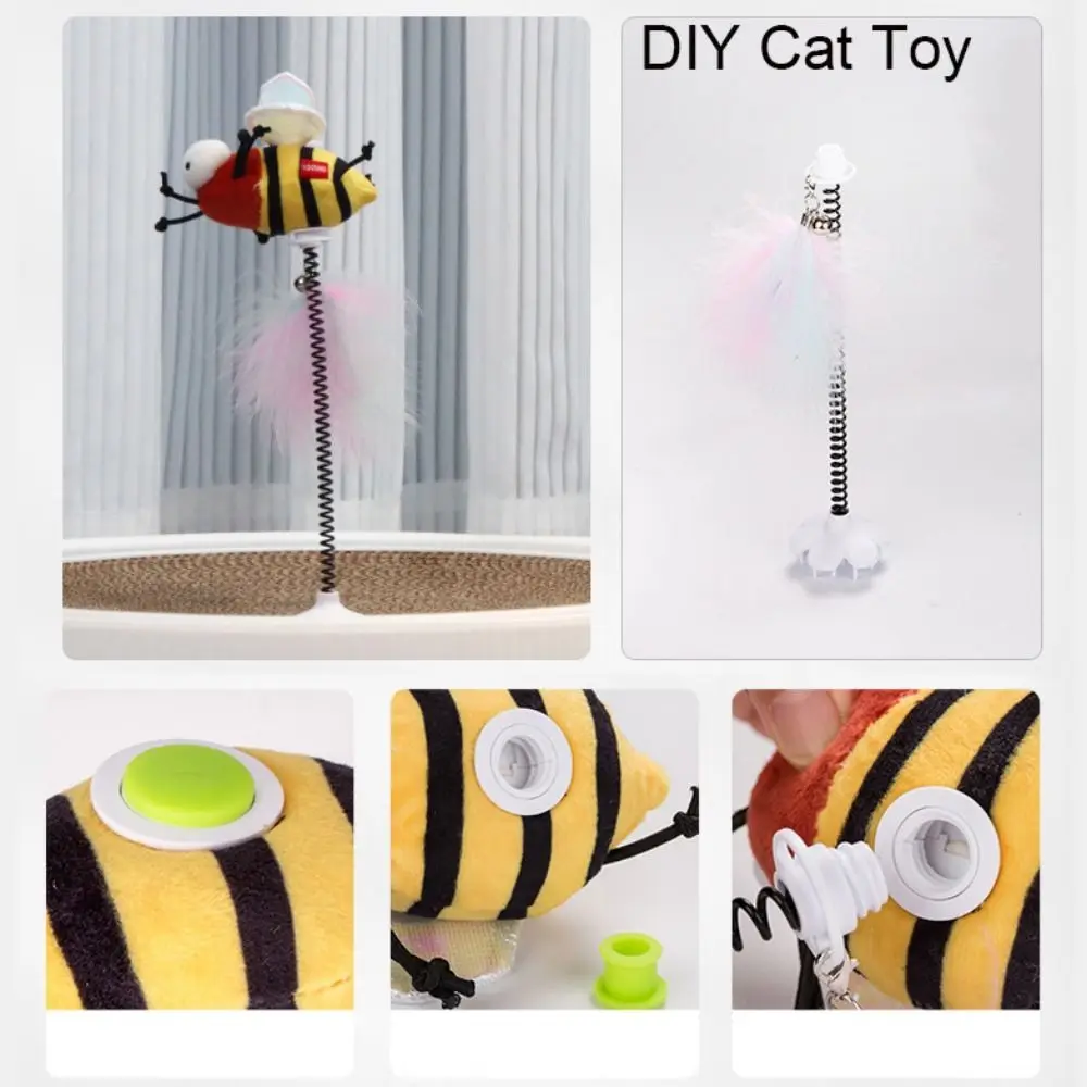 Crickets Flies Cicadas Cat Squeaky Insect Toy Simulation Bite Resistant Cat Teaser Toy Colorful Insect Calling Cat