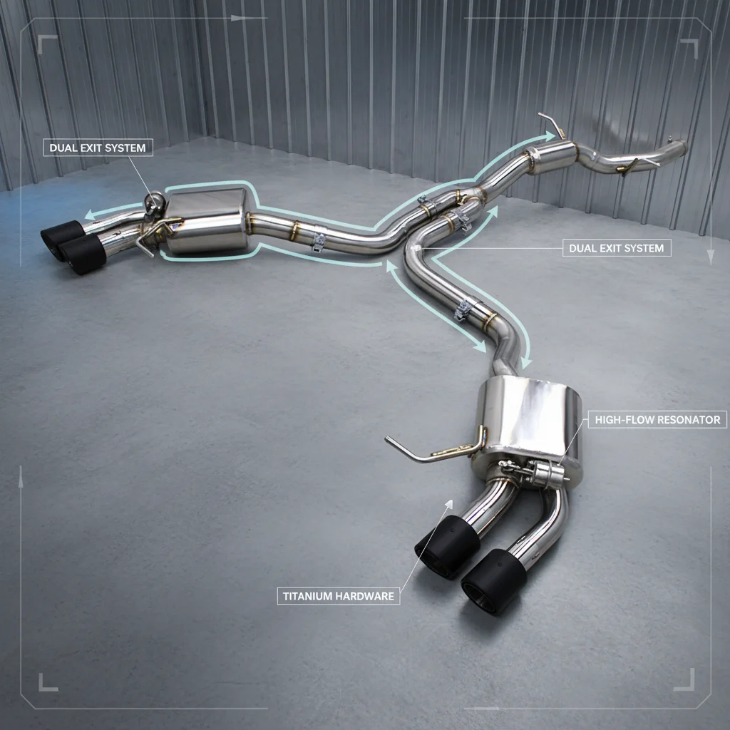 

Custom Sport Valved Catback Muffler For Porsche Macan 2.0T 2014-2017 Stainless Steel Pipes Exhaust System With Control