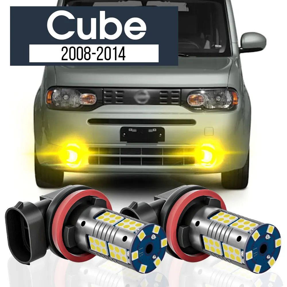 

2pcs LED Fog Light Lamp Blub Canbus Accessories For Nissan Cube Z12 2008-2014 2009 2010 2011 2012 2013