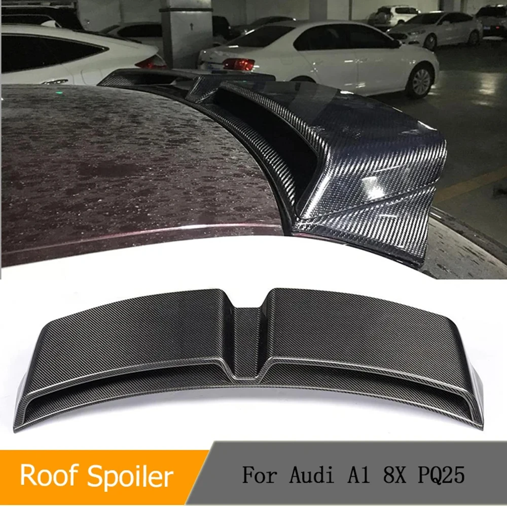 Car Rear Trunk Roof Spoiler Wings for Audi A1 8X PQ25 2 Door Hatchback 2010-2014 Car Styling Tail Boot Wing Lip FRP Carbon Fiber
