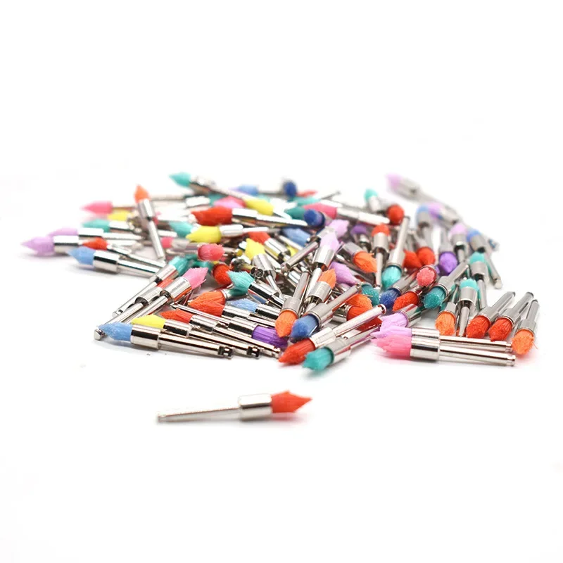 Dentals Tip Polishing Brush Cleaning Teeth Nylon Polishing Brush White Color Teeth Polishing Brush 3 Boxes