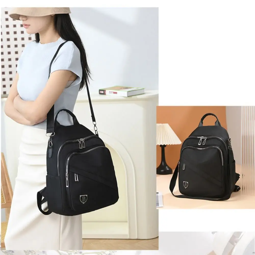 Zaino Casual in Nylon impermeabile alla moda borsa da scuola per studenti multistrato di grande capacità Mini zaino da viaggio antifurto