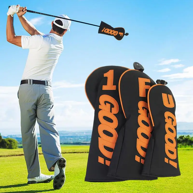 

Golf Club Cover Waterproof PU Leather Wood Headcover For Clubs Mallet Putter Protector Portable Sports Gear For Outdoor Use