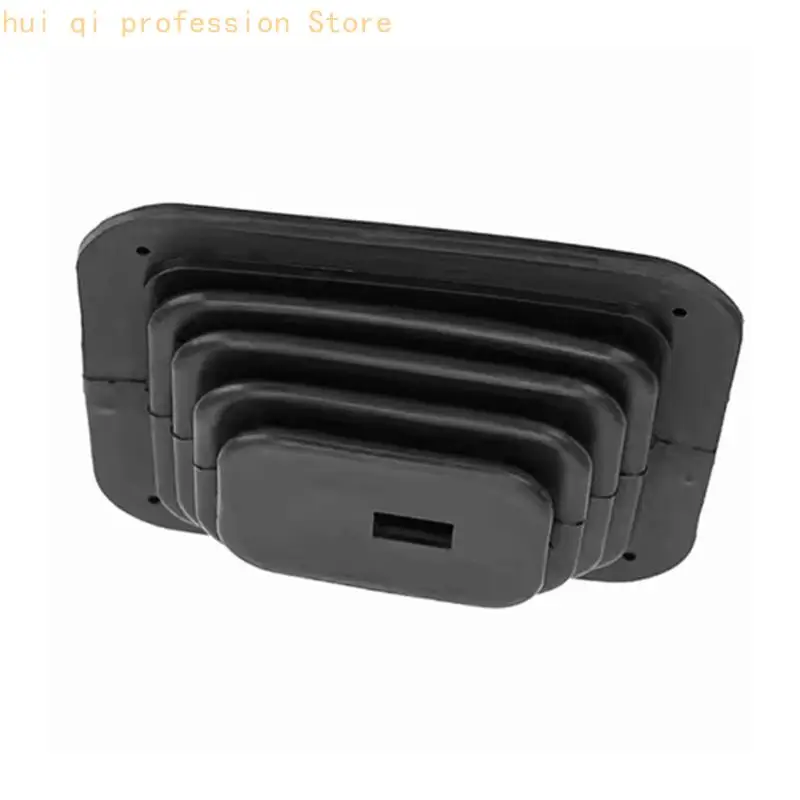 Konsolenöffnungs-Reparaturmanschette für GM350, Schalthebelabdeckung aus schwarzem Gummi mit Montagerahmen und Hardware-Set H8WE – Detail 3