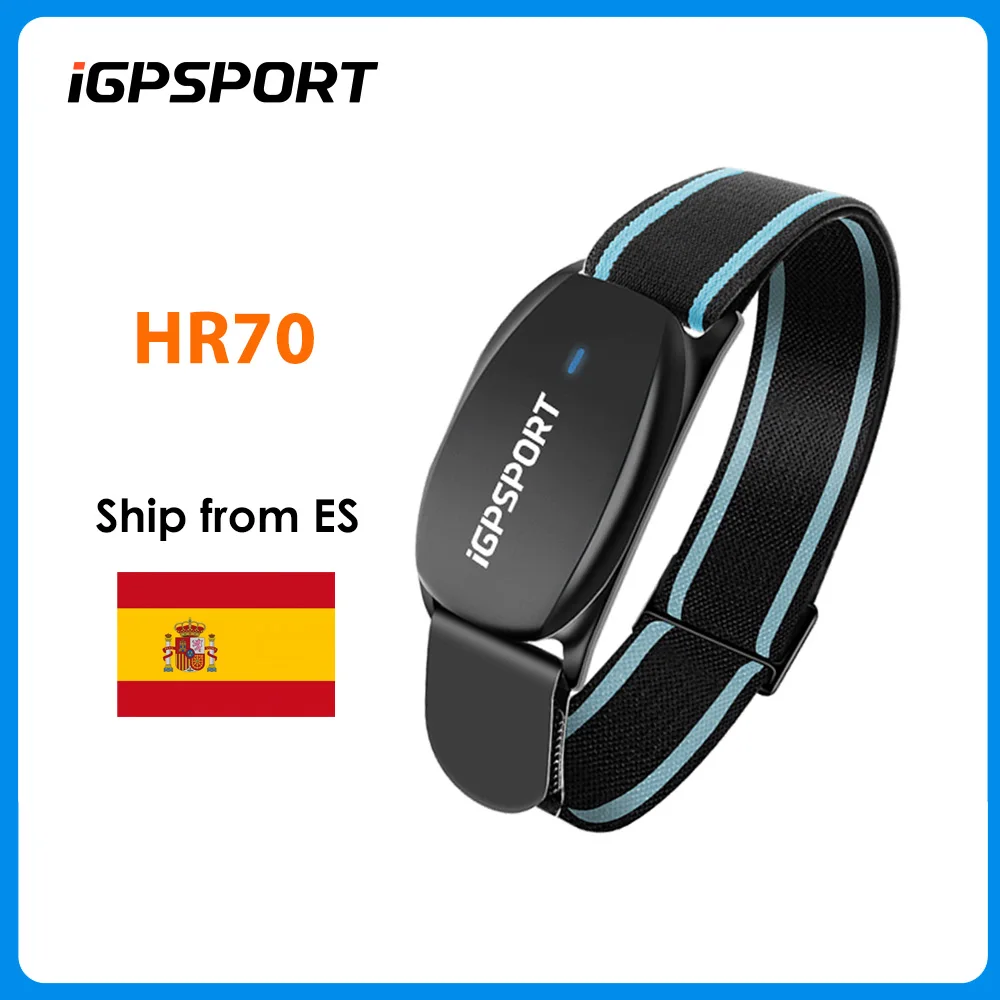 iGPSPORT HR70 Cardiofrequenzimetro da Braccio per Fitness e Corsa, Sensore di Frequenza Cardiaca Bluetooth ANT+ per Ciclismo e Computer da Bici
