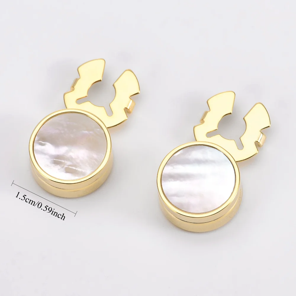 Luminous Shell Cufflinks Shell Pattern Texture Business Formal Wear Accessories Button Cover Cuff Decoration for Suit Shirt