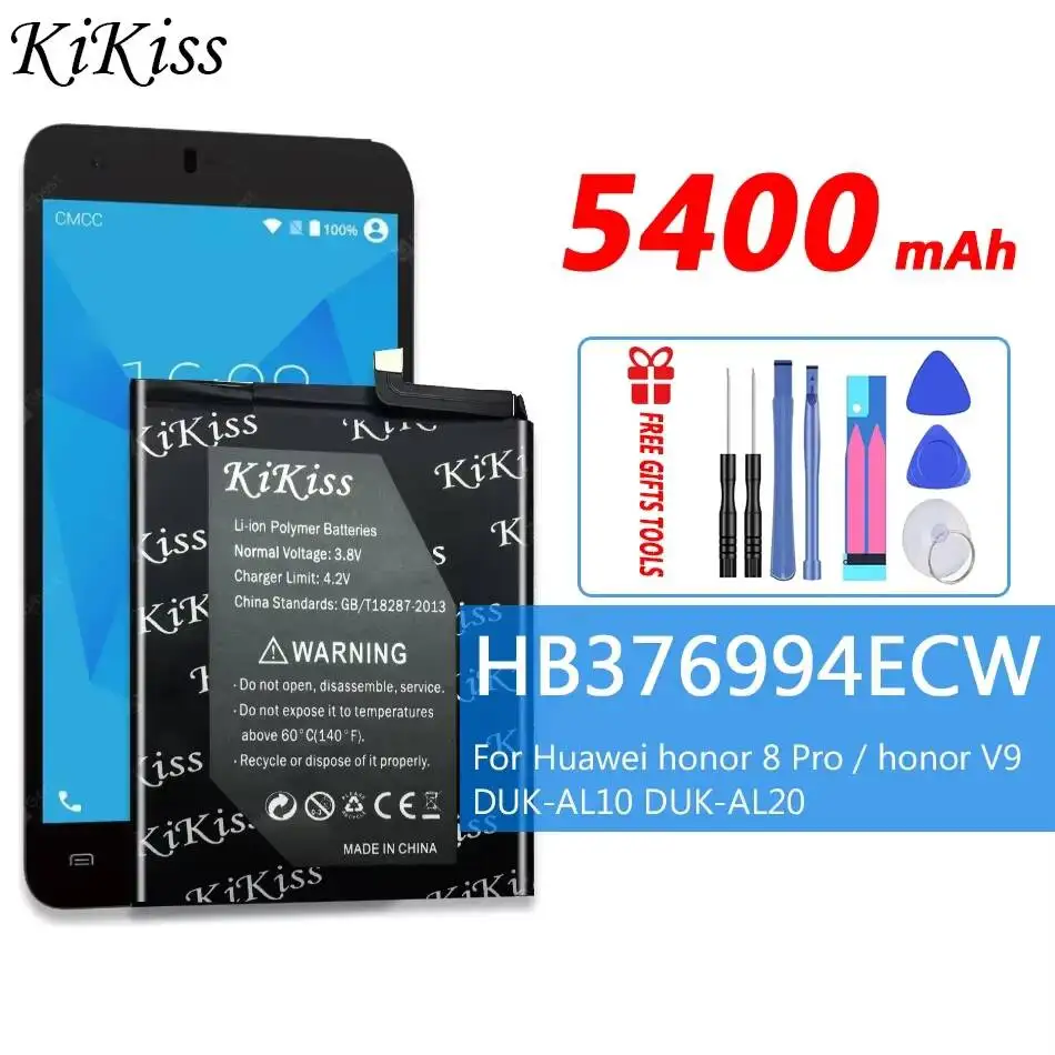 Аккумулятор для мобильного телефона HB376994ECW 5400mAh для Huawei Honor 8 Pro, Honor V9 Duk-AL10, Duk-AL20