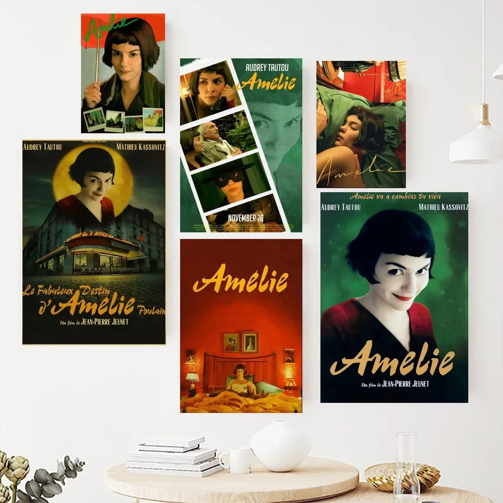 Amelie Classic Movie Poster Paintings on The Wall Picture for Living Room Interior Painting Room Decoration